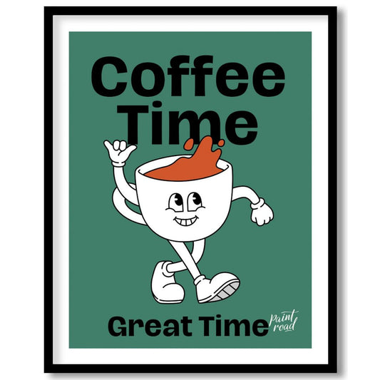 Coffee Time Fun Painting at Coffee Time Fun buy online at Paint Road featuring beverage art breakfast nook and cafe style