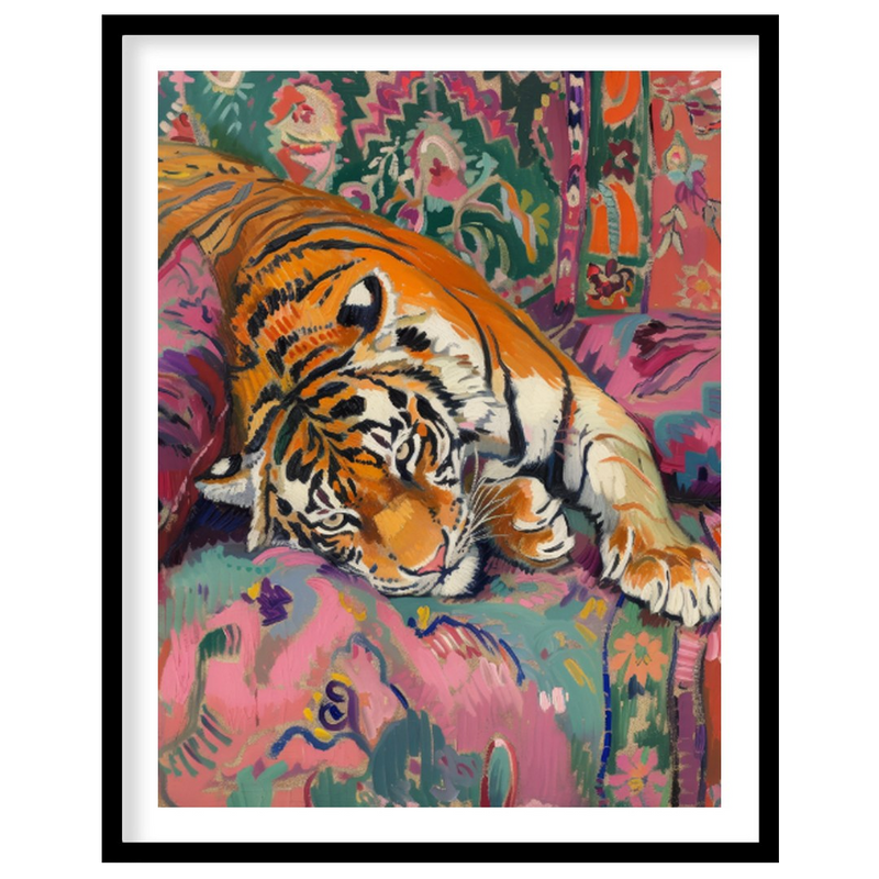 Colorful Tiger on Couch