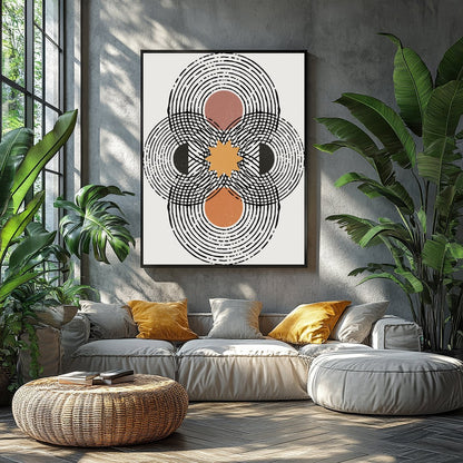 Discover the mesmerizing allure of geometric precision with 'Concentric Harmony.' This captivating for Balcony