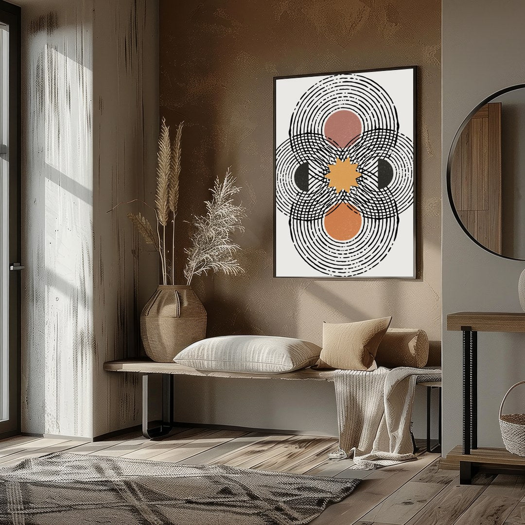 Discover the mesmerizing allure of geometric precision with 'Concentric Harmony.' This captivating for kitchen