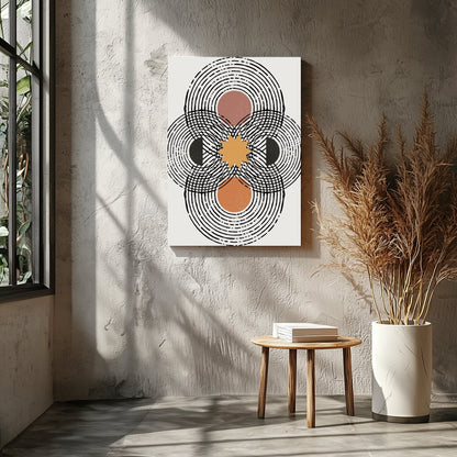 This modern abstract artwork captures the viewer with its mesmerizing concentric patterns and for Entrance