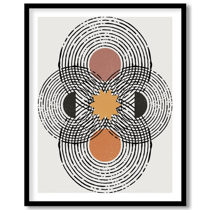 This modern abstract artwork captures the viewer with its mesmerizing concentric patterns and for residence