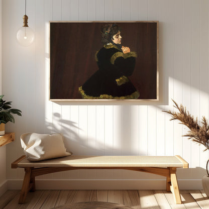 Immerse yourself in the delicate allure of vintage charm with this captivating portrait. The deep for Hallway