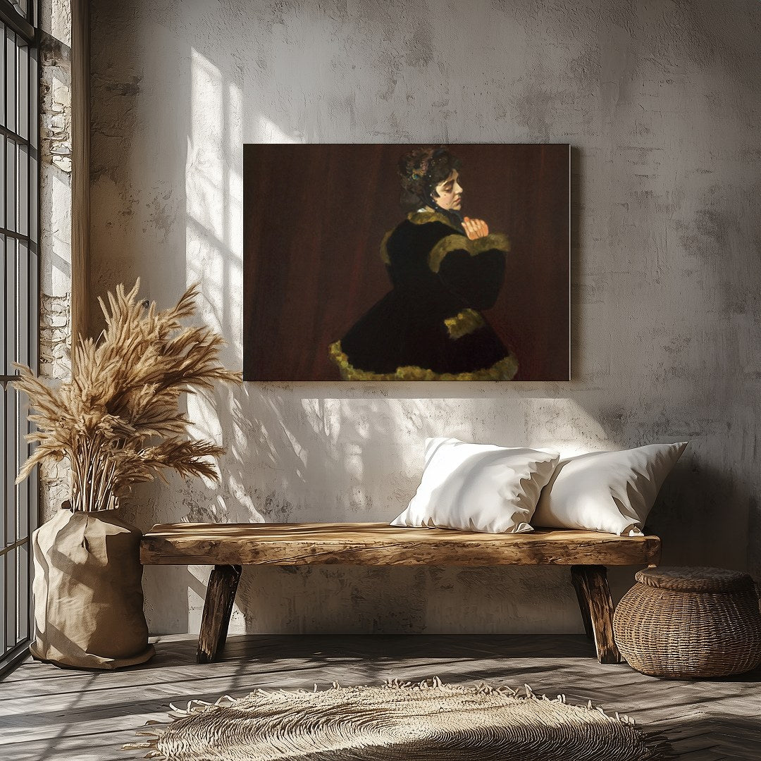 Immerse yourself in the delicate allure of vintage charm with this captivating portrait. The deep for Veranda