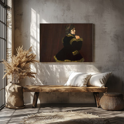 Immerse yourself in the delicate allure of vintage charm with this captivating portrait. The deep for Veranda
