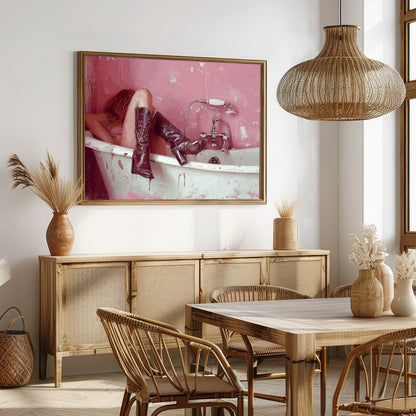 Immerse yourself in the intriguing world captured in this bold and thought-provoking piece. The for Dining