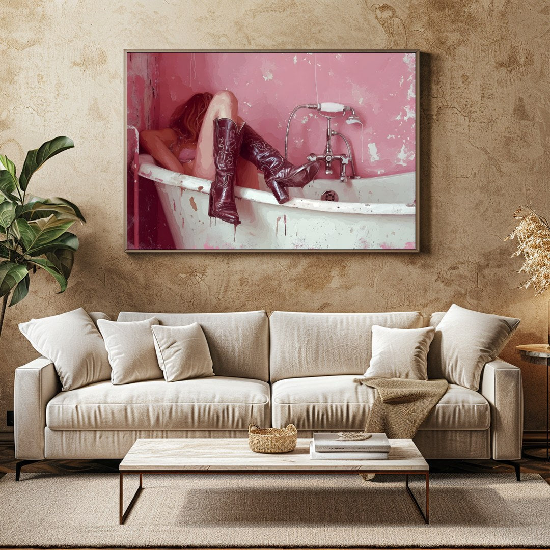 Immerse yourself in the intriguing world captured in this bold and thought-provoking piece. The for Family Room