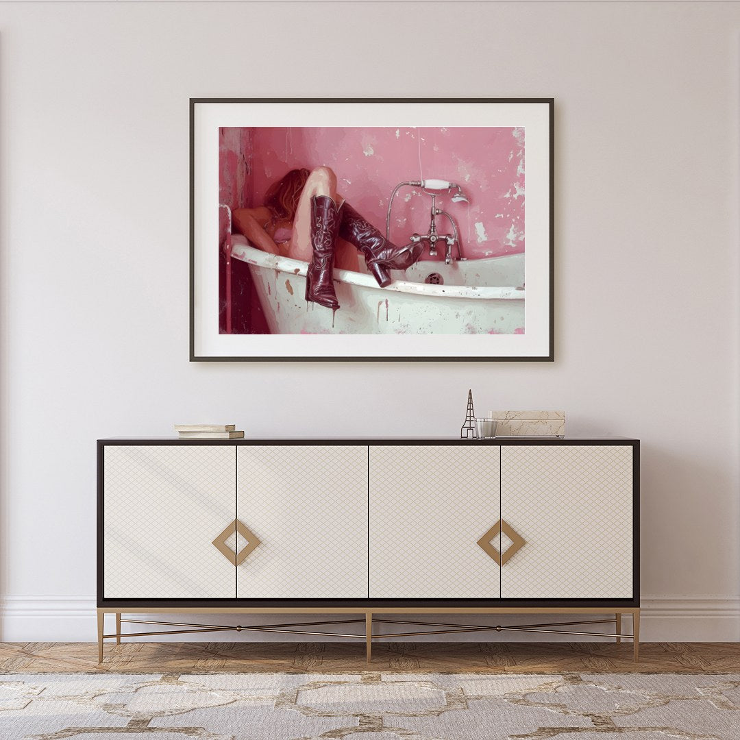 Immerse yourself in the intriguing world captured in this bold and thought-provoking piece. The for Foyer