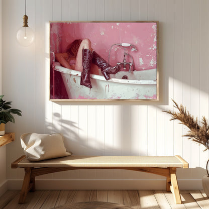 Immerse yourself in the intriguing world captured in this bold and thought-provoking piece. The for Hallway