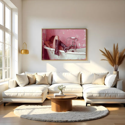 Immerse yourself in the intriguing world captured in this bold and thought-provoking piece. The for Living Room