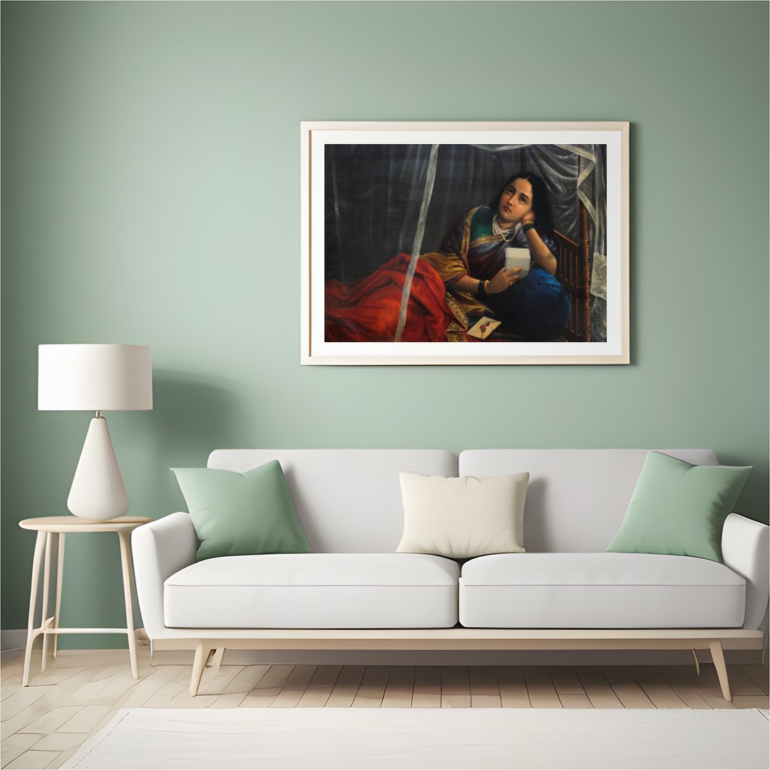 This evocative artwork captures a moment of introspection as a figure rests beneath a delicate for Hall