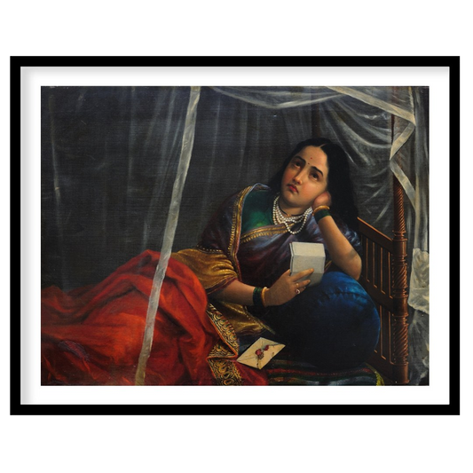 This evocative artwork captures a moment of introspection as a figure rests beneath a delicate for haven