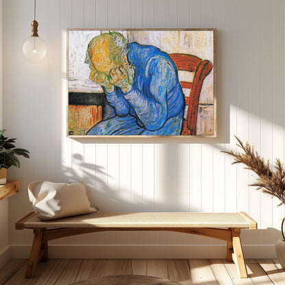 This evocative artwork captures the essence of deep introspection with its striking use of color for Hallway