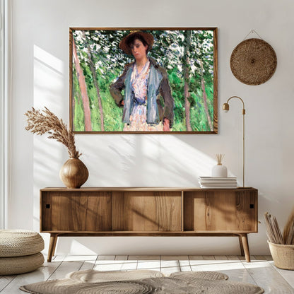This captivating artwork captures a serene moment in a sun-dappled grove. The intricate brushwork for Sitting Area