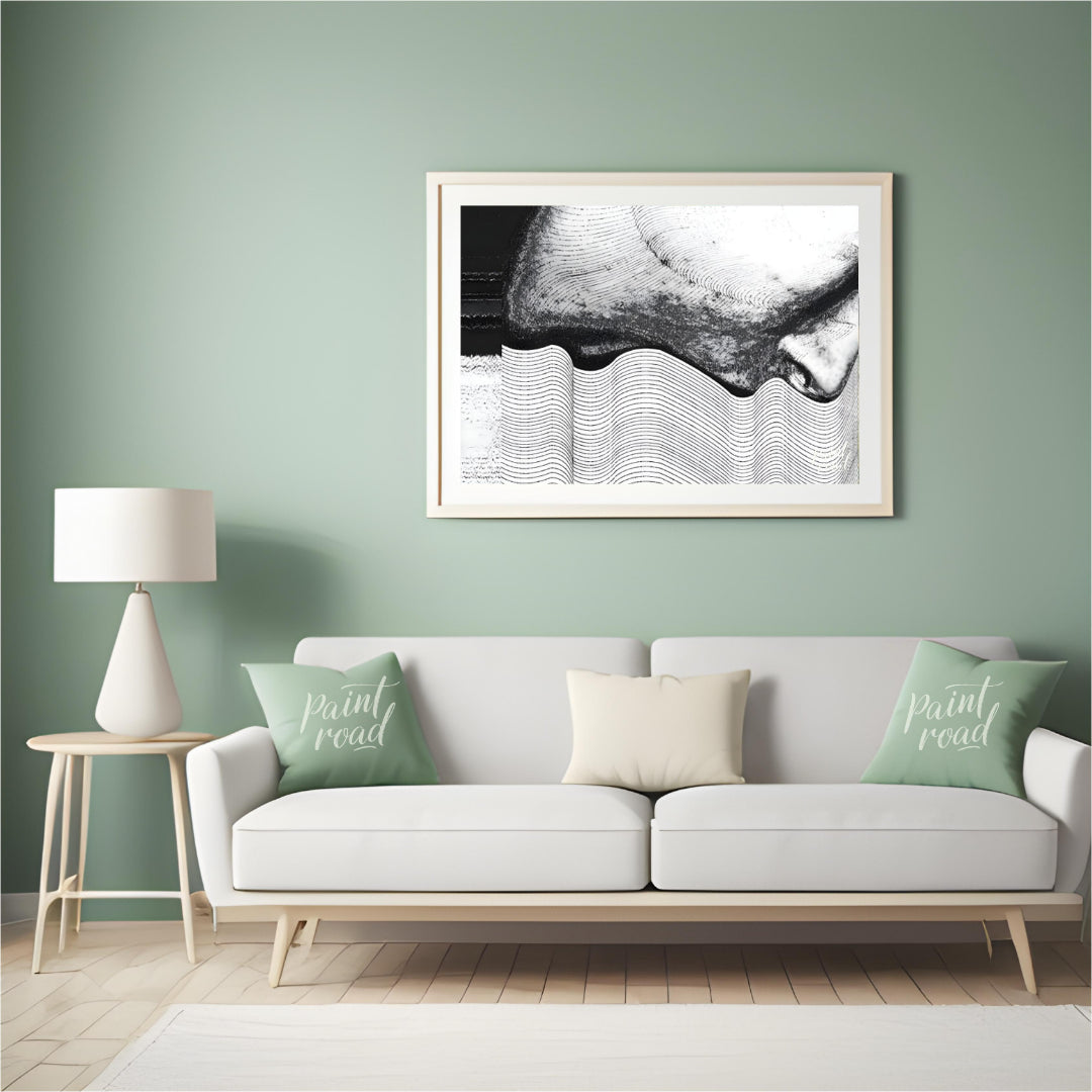 """Contour Anomaly"" presents a striking abstract composition featuring a blend of textured surface… for living room