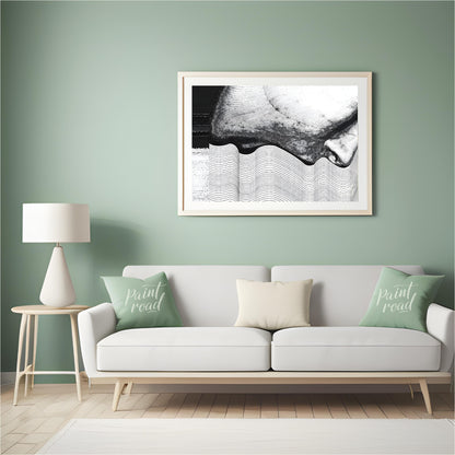 """Contour Anomaly"" presents a striking abstract composition featuring a blend of textured surface… for living room