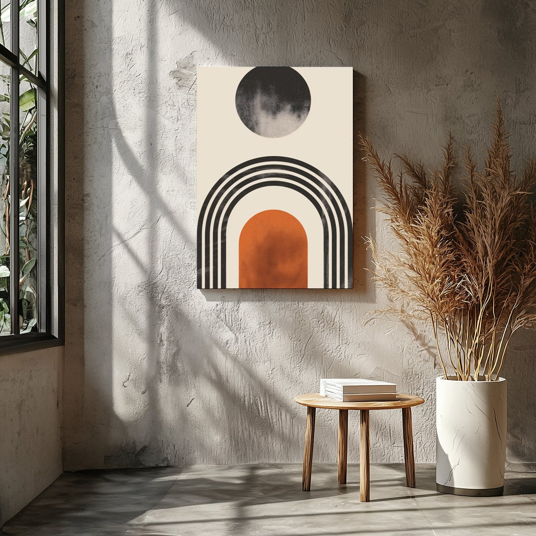 Unlock a sense of serenity and modern elegance with this captivating abstract geometric piece. for Entrance