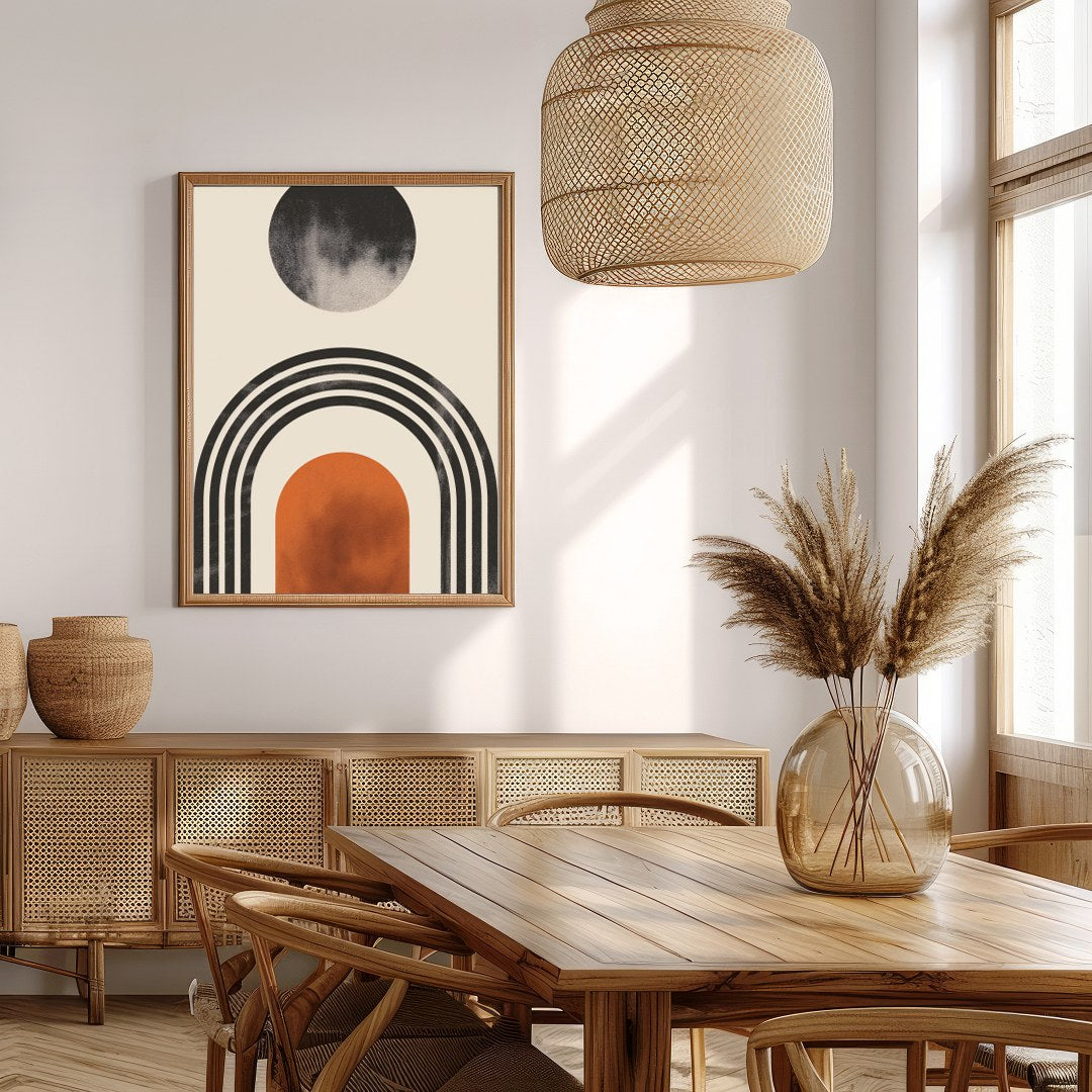 Unlock a sense of serenity and modern elegance with this captivating abstract geometric piece. for Extra Kitchen