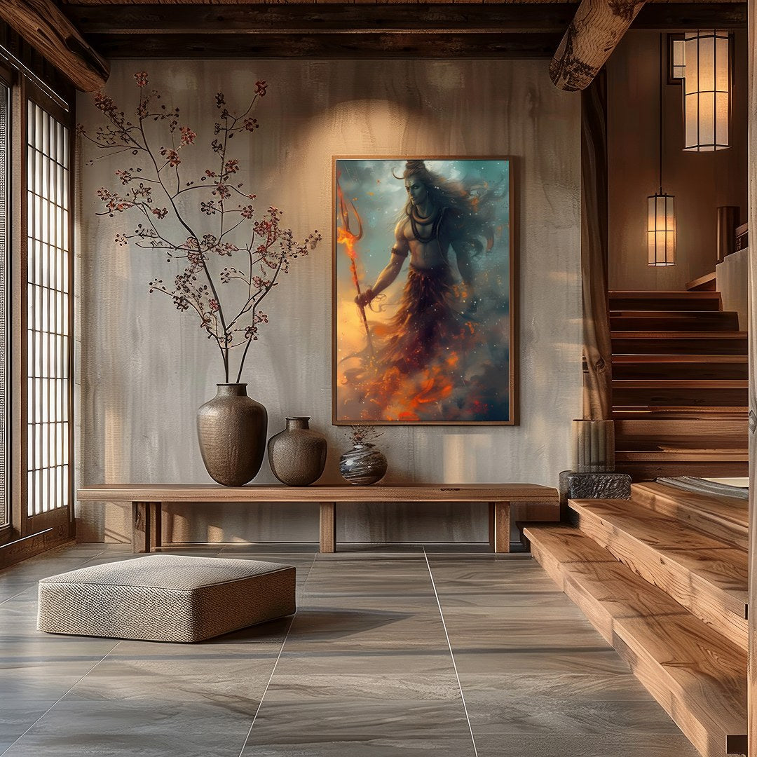 Immerse yourself in the mystical charm of 'Cosmic Guardian', a stunning piece that captures the for Hall
