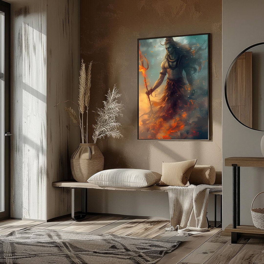 Immerse yourself in the mystical charm of 'Cosmic Guardian', a stunning piece that captures the for home