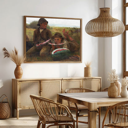 Experience the rustic charm of timeless summer days with this captivating artwork. The scene for Dining