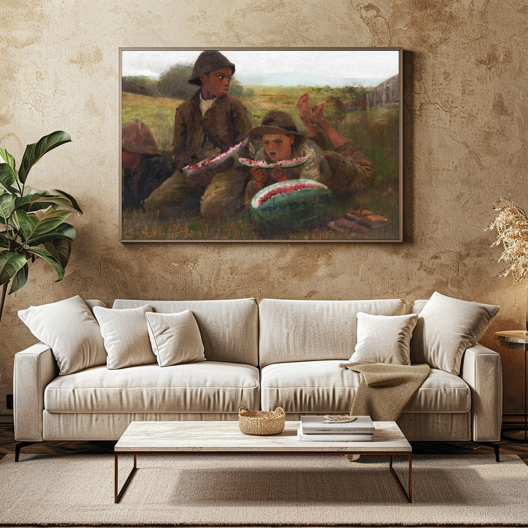 Experience the rustic charm of timeless summer days with this captivating artwork. The scene for Family Room