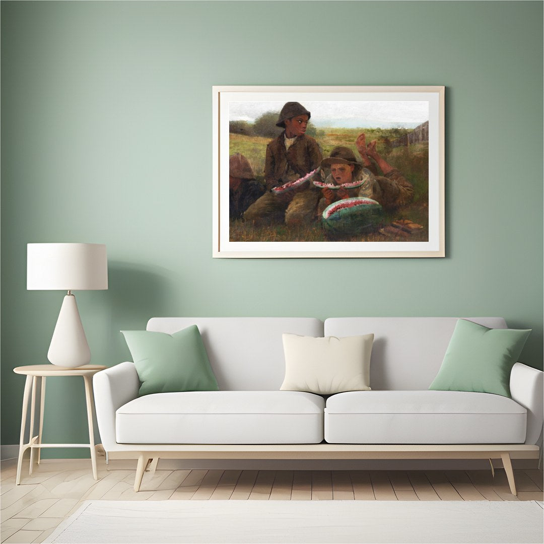 Experience the rustic charm of timeless summer days with this captivating artwork. The scene for Hall