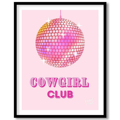 This vibrant and playful art print features a sparkling pink disco ball, radiating light and energy… for sweet home
