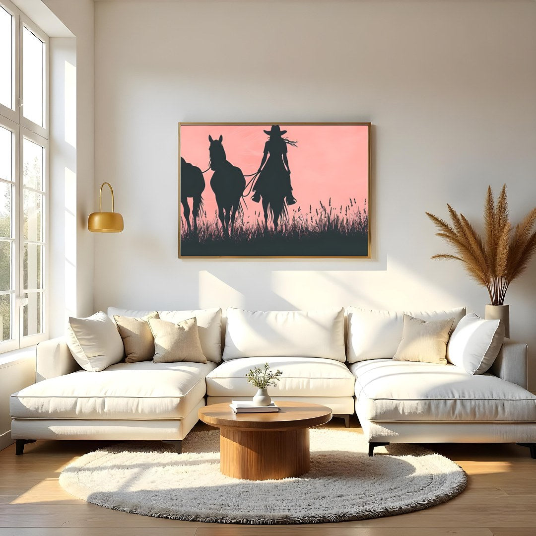 Immerse yourself in the tranquil beauty of the open plains with this stunning wall art. Featuring for Living Room