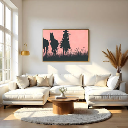 Immerse yourself in the tranquil beauty of the open plains with this stunning wall art. Featuring for Living Room