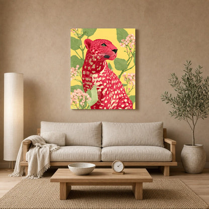 Immerse yourself in the captivating beauty of this striking art print, where a majestic crimson for Living Room