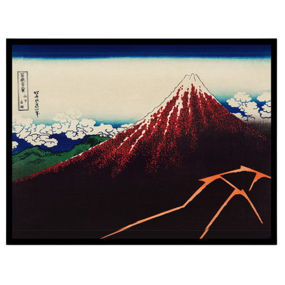 Experience the awe of Mount Fuji's grandeur with this stunning depiction by Katsushika Hokusai. The for haven