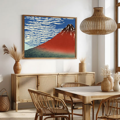 Experience the iconic beauty of Mount Fuji with this stunning artwork inspired by traditional for Dining