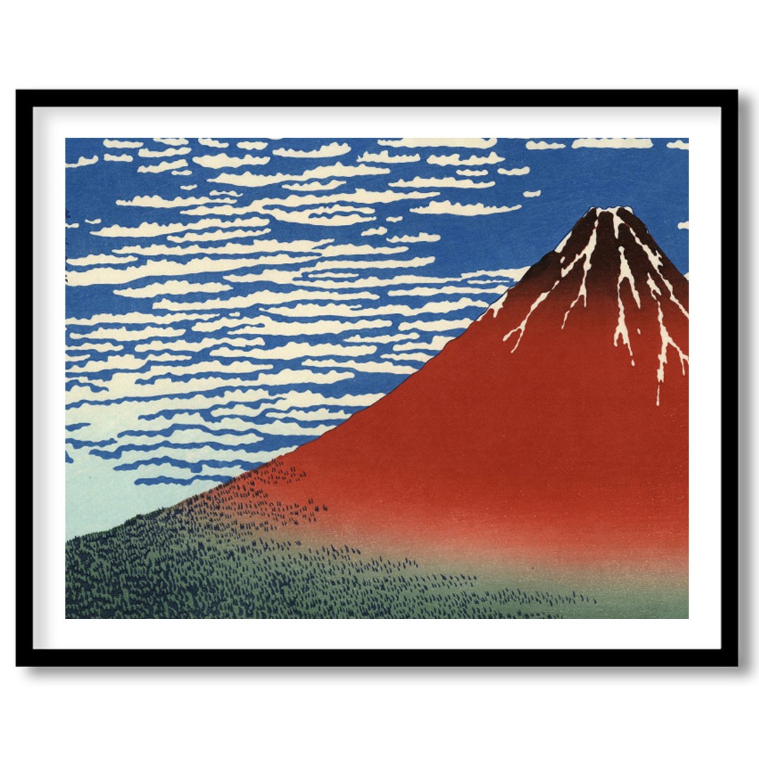 Experience the iconic beauty of Mount Fuji with this stunning artwork inspired by traditional for space