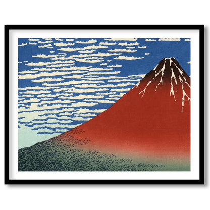 Experience the iconic beauty of Mount Fuji with this stunning artwork inspired by traditional for space