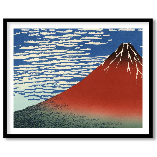 Experience the iconic beauty of Mount Fuji with this stunning artwork inspired by traditional for space