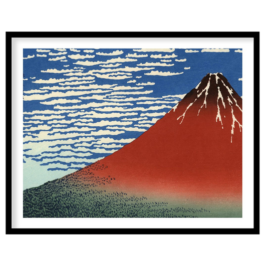 Experience the iconic beauty of Mount Fuji with this stunning artwork inspired by traditional for space