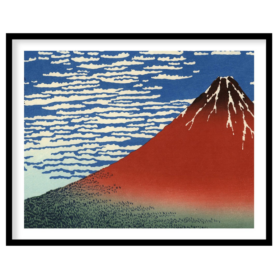 Experience the iconic beauty of Mount Fuji with this stunning artwork inspired by traditional for space