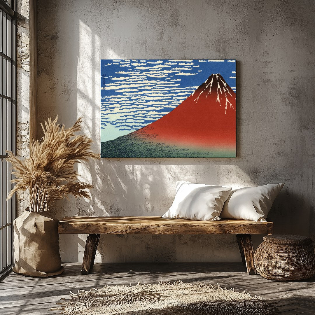 Experience the iconic beauty of Mount Fuji with this stunning artwork inspired by traditional for Veranda