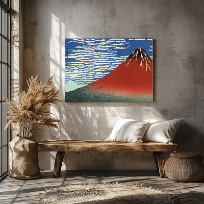 Experience the iconic beauty of Mount Fuji with this stunning artwork inspired by traditional for Veranda