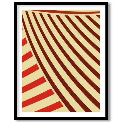 Immerse yourself in the rhythmic flow of 'Crimson Waves of Aesthetic,' a striking piece of abstract for sweet-home