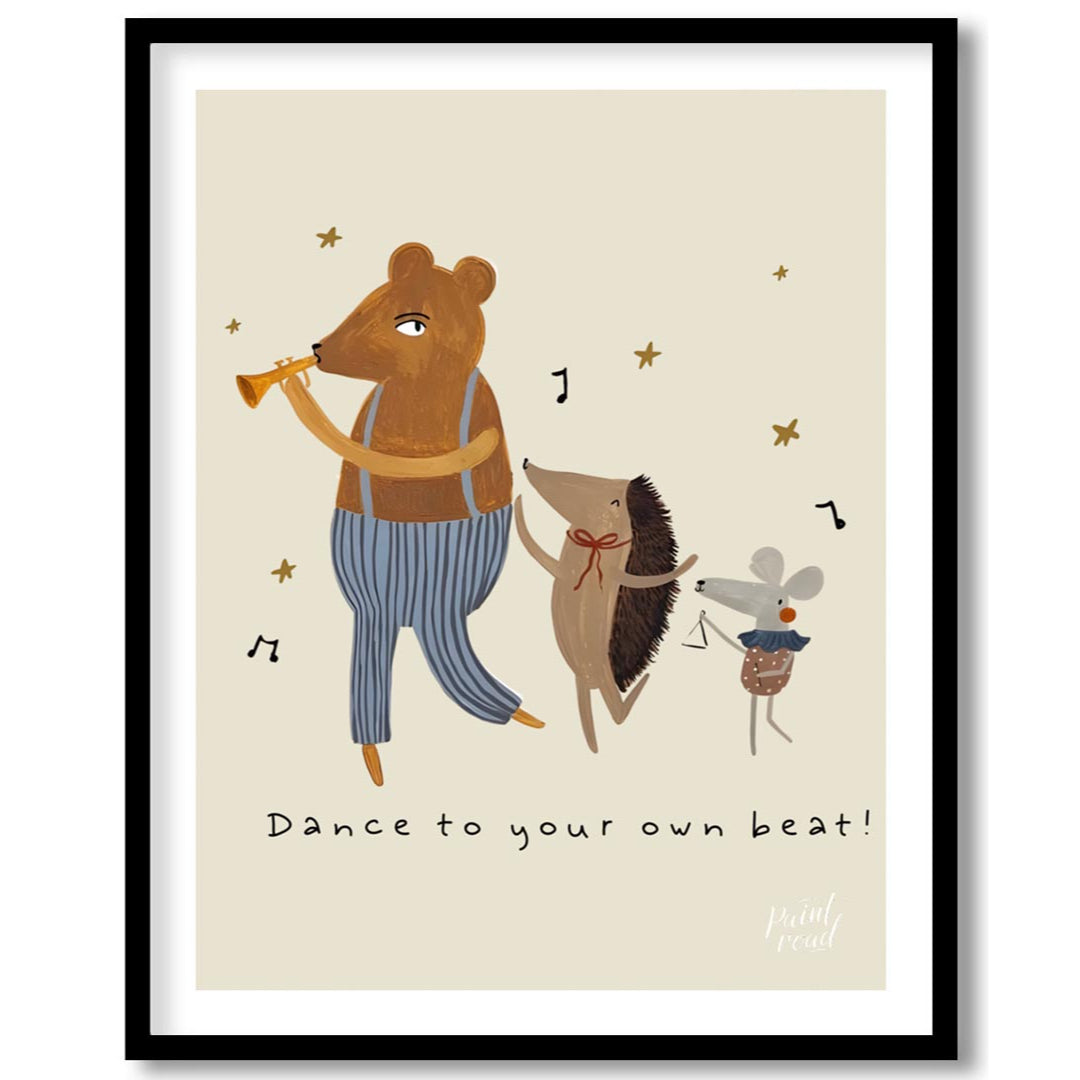 This whimsical and energetic poster celebrates individuality and self-expression through its charmi… for abode