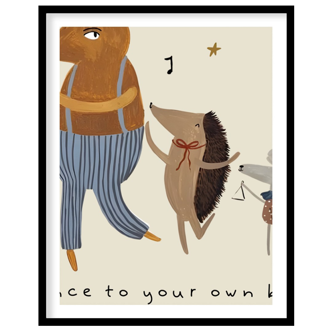 This whimsical and energetic poster celebrates individuality and self-expression through its charmi… for abode