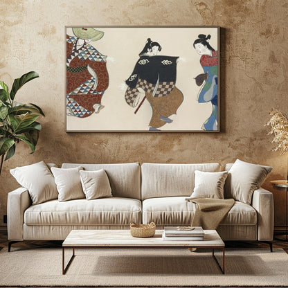 Immerse yourself in the graceful movements of this exquisite wall art, featuring elegantly adorned for Family Room