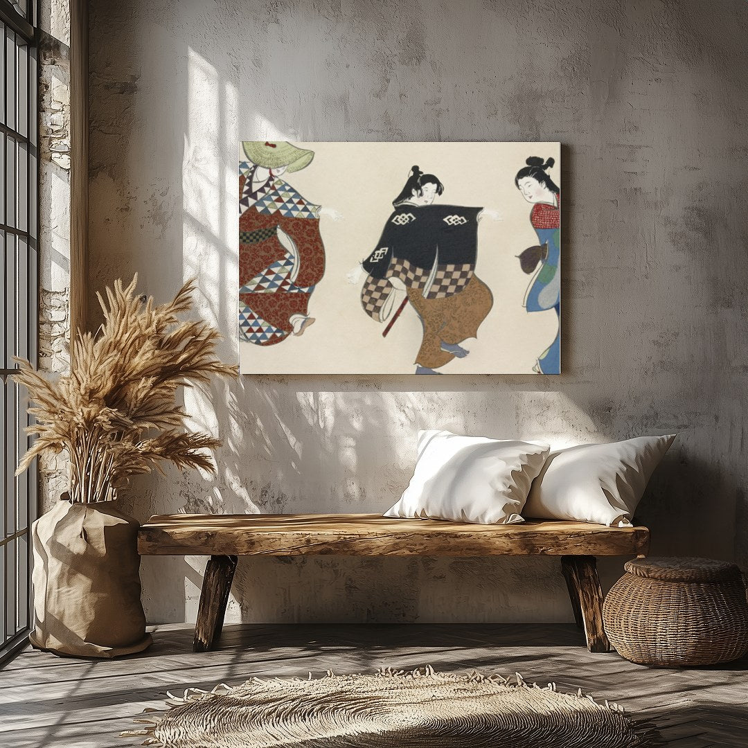 Immerse yourself in the graceful movements of this exquisite wall art, featuring elegantly adorned for Veranda