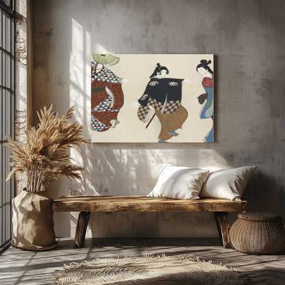 Immerse yourself in the graceful movements of this exquisite wall art, featuring elegantly adorned for Veranda
