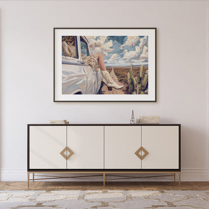 Immerse yourself in the tranquility of the open road with this captivating piece of art. Featuring for Foyer