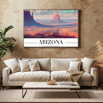 Immerse yourself in the breathtaking vistas of the Arizona desert with this captivating artwork. for Family Room