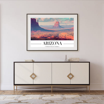 Immerse yourself in the breathtaking vistas of the Arizona desert with this captivating artwork. for Foyer
