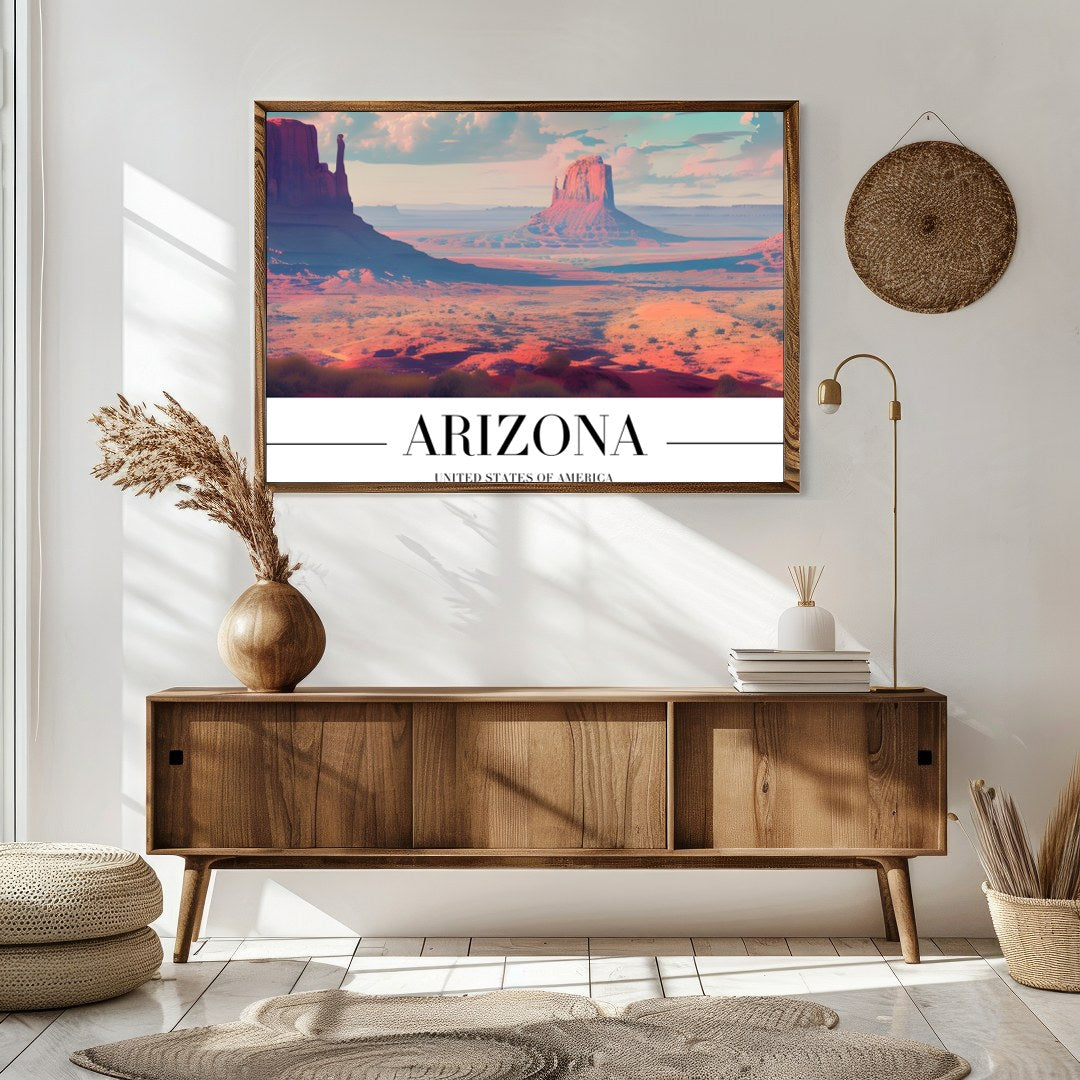 Immerse yourself in the breathtaking vistas of the Arizona desert with this captivating artwork. for Sitting Area